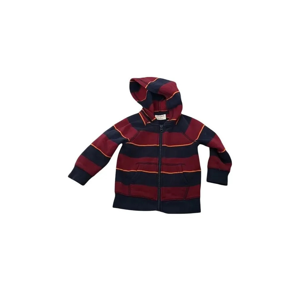 Cat & Jack Toddler Boys Striped Hoodie Sweater 2t Multicolor Casual
#070